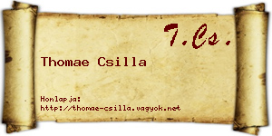 Thomae Csilla névjegykártya