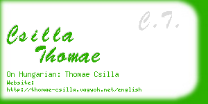 csilla thomae business card